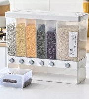 6 in 1 wall-mounted dry food dispenser